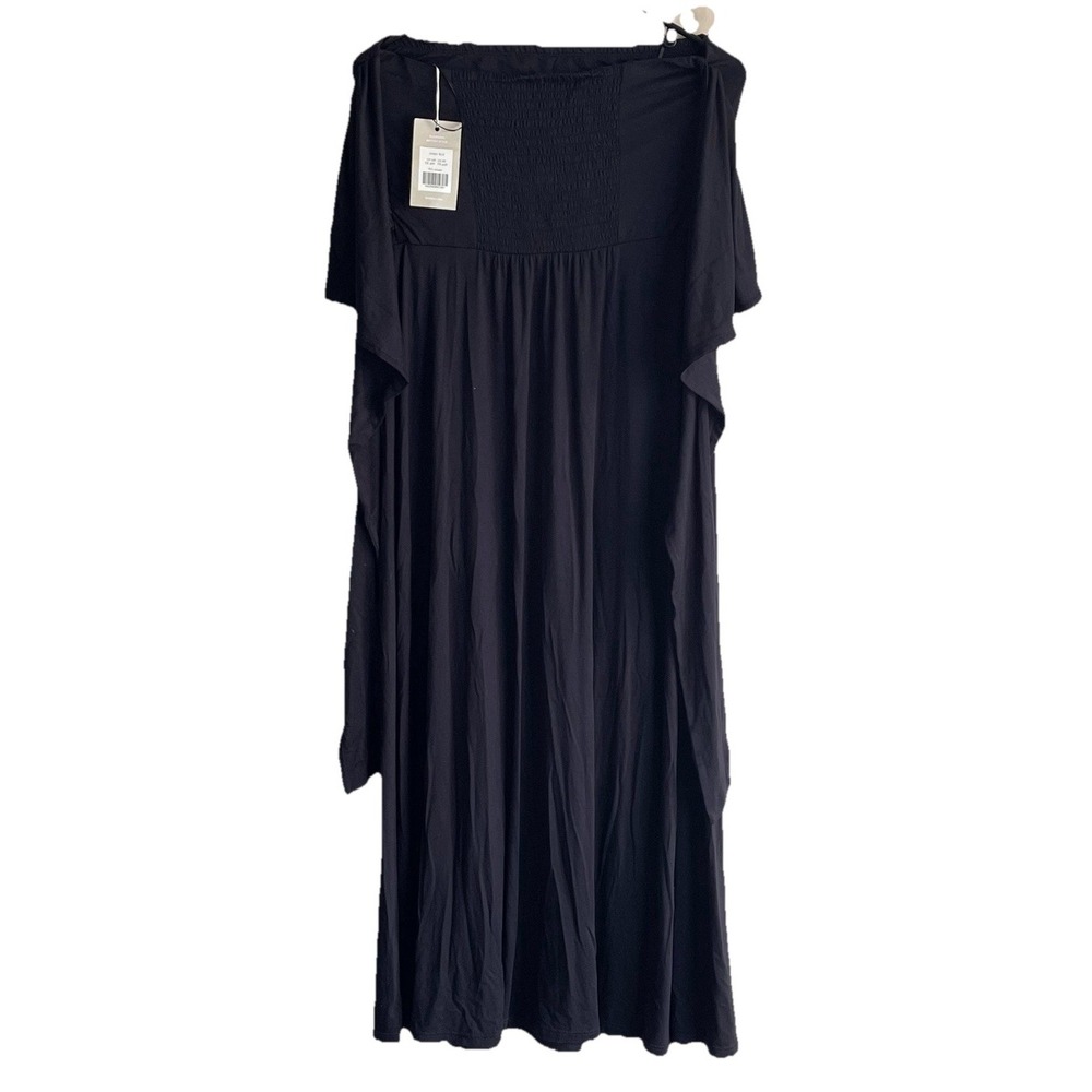 NWT Boden Lilah Black Multiway Dress Smocked Jersey Convertible Maxi Midi US 8R